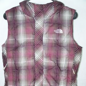 The North Face Purple Plaid 600 Puffer Vest S/P